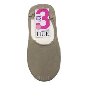 HUE 3-Pairs Womens Super Soft Sneaker Liner Socks OS No Show U21192